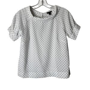 Ann Taylor Factory White and Black Blouse Size XXSP
